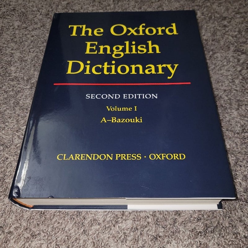 The Oxford English Dictionary Volume 1
