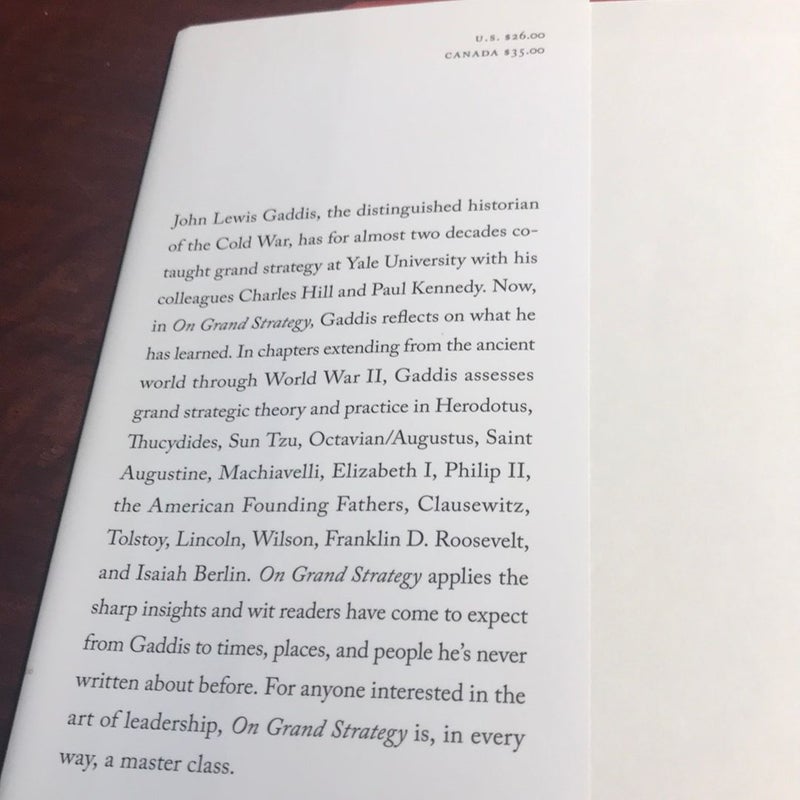 2rd printing * On Grand Strategy