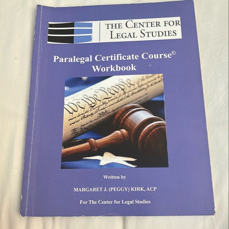 Paralegal Certificate Course Workbook