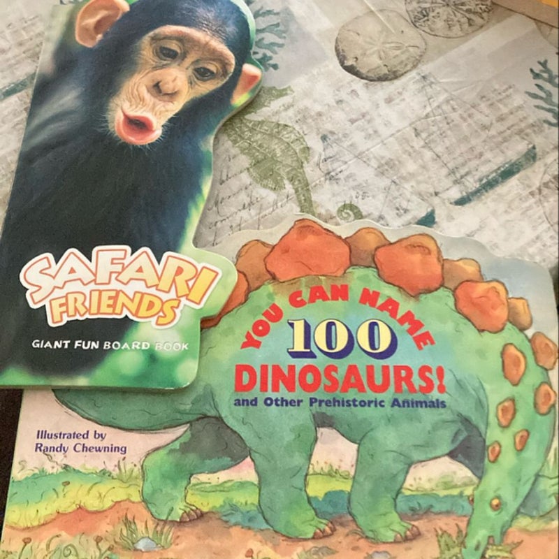 You can name 100 dinosaurs and safari friends 