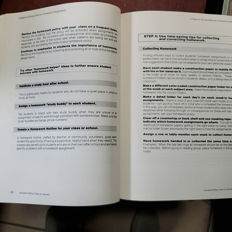 Homework Without Tears for Teachers Grades 1-3