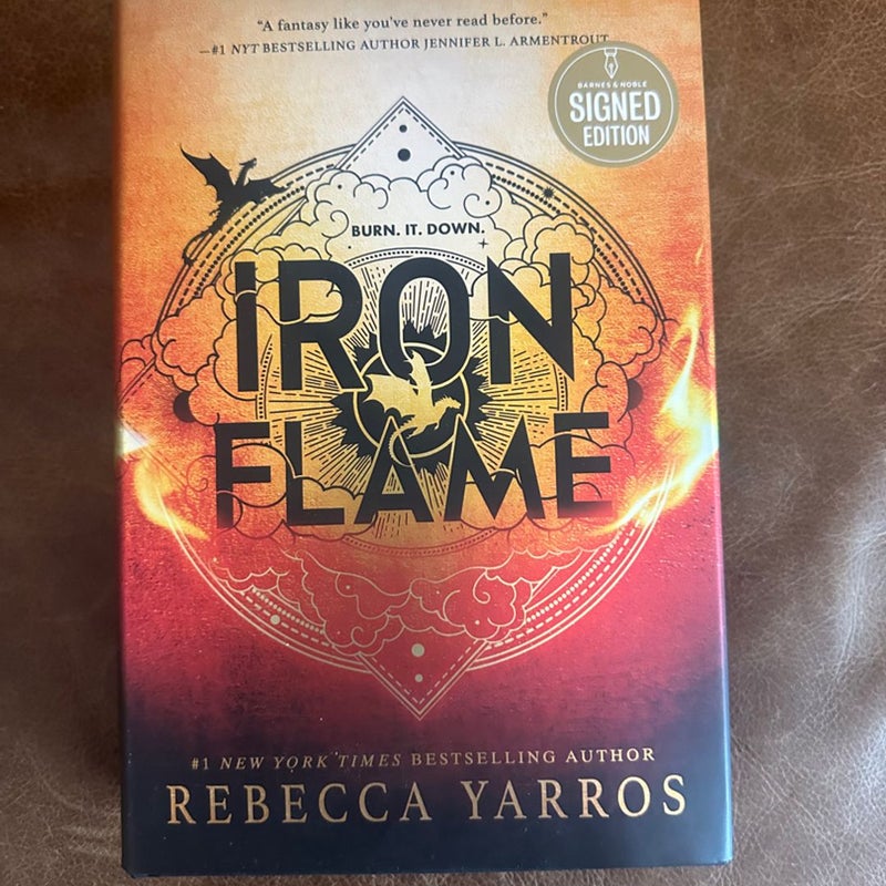 Iron flame signed first edition with sprayed edges