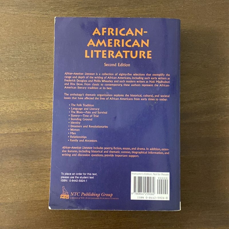 African-American Literature, Grades 7-12