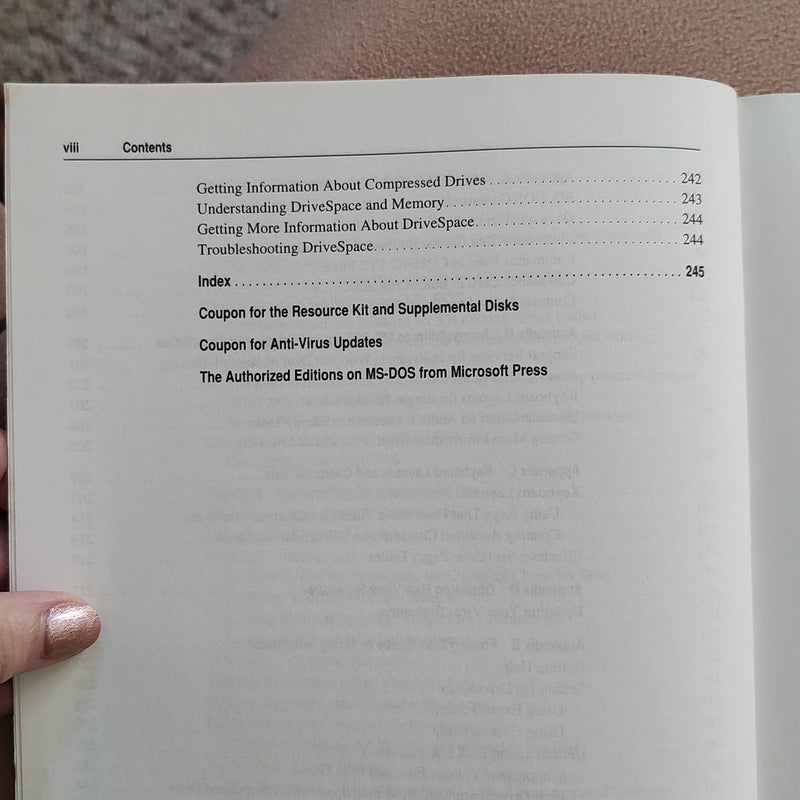 Microsoft MS-DOS 6.22 Operating System User's Guide