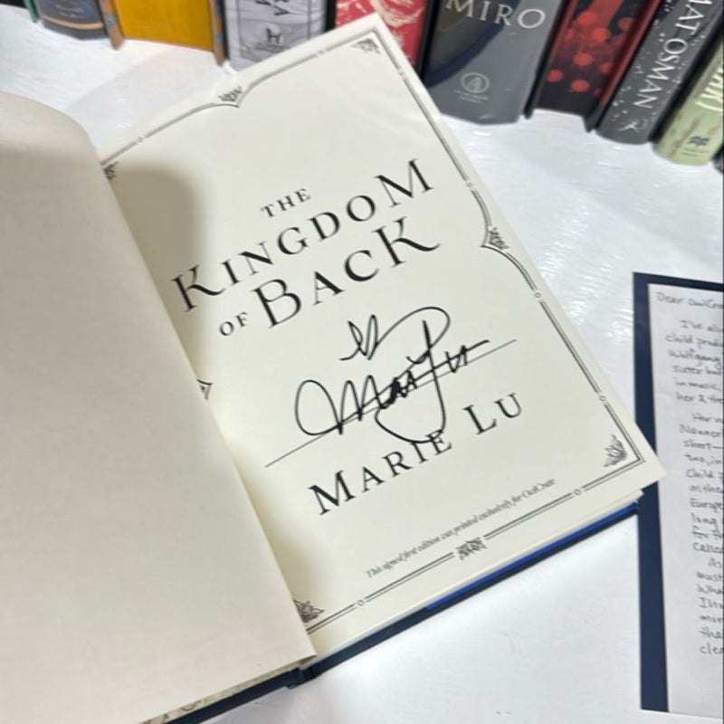 The Kingdom of Back Owlcrate Edition Signed 