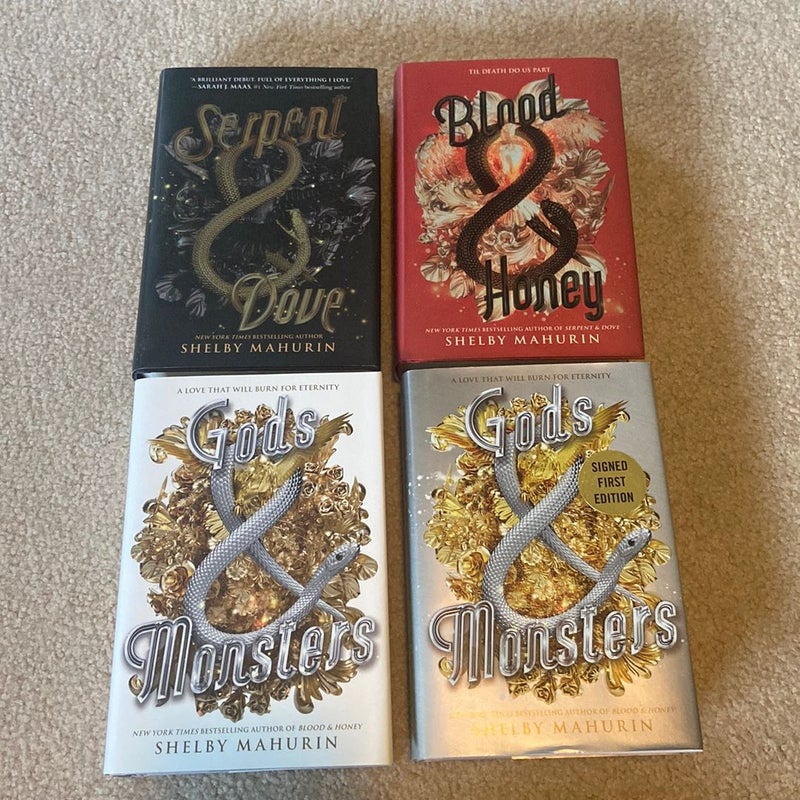 BUNDLE: Serpent and Dove, Blood and Honey, Gods and Monsters (Bookish Box), Gods and Monsters (signed)