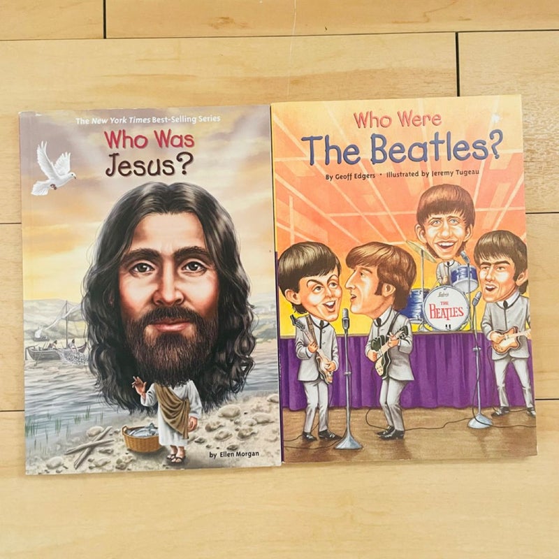 Who Was…. Bundle-Lot of 5; Beatles, Steve Irwin, Charles Darwin, Walt Disney, Jesus