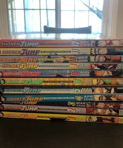 Shonen Jump 2008 Lot #1-12 Anime Comic Books Magazines Manga