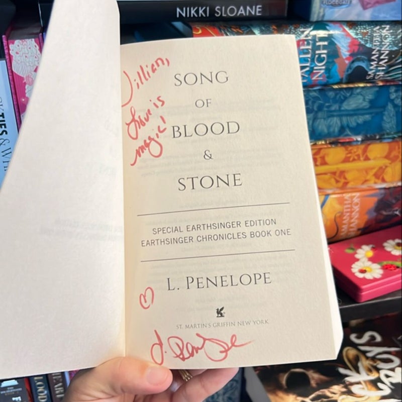 Song of Blood and Stone  SIGNED & PERSONALIZED