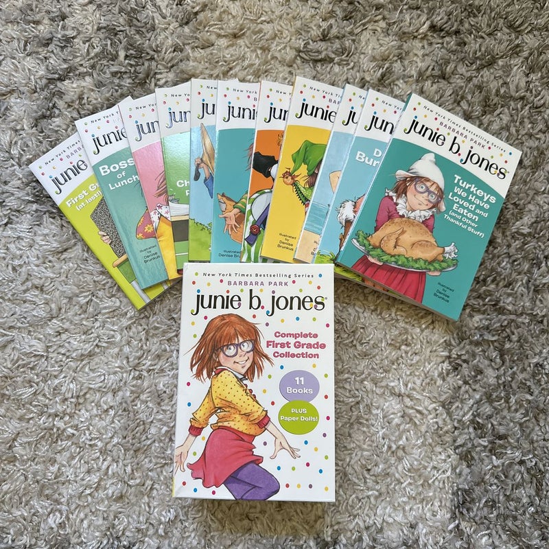 Junie B. Jones Complete First Grade Collection: Books 18-28 With Paper Dolls In Boxed Set : Park, Barbara, Brunkus, Denise