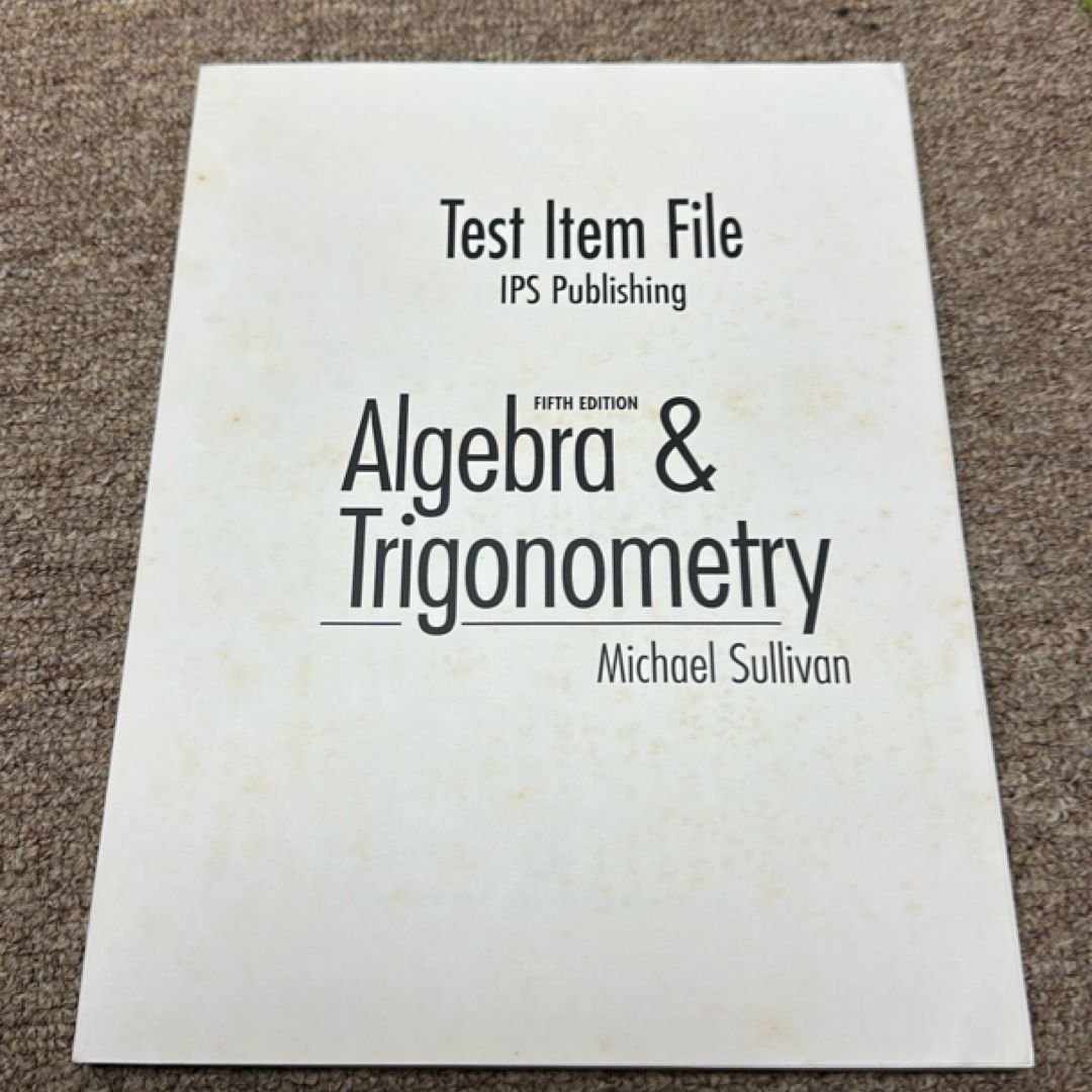 Algebra and Trigonometry