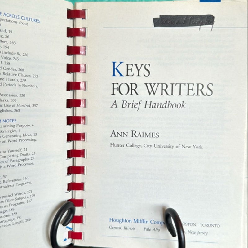 Keys for Writers