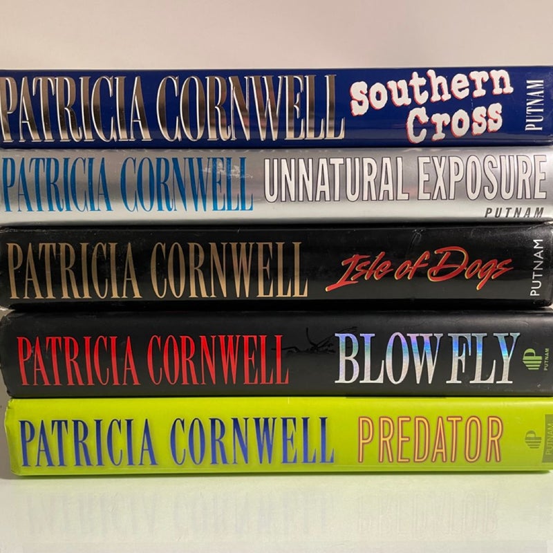 5 Patricia Cornwell First Edition Hardcover Thrillers Very Good Condition Bundle