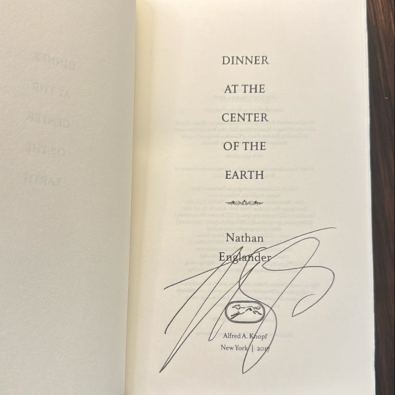 Dinner at the Center of the Earth - signed