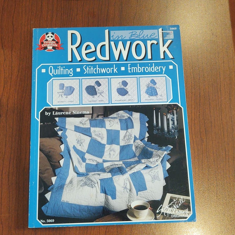 Redwork in Blue