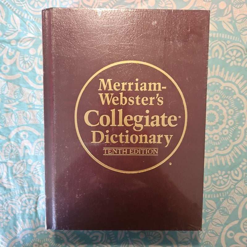 Merriam-Webster's Collegiate Dictionary, 10th Edition, Burgundy Leather-Look Indexed