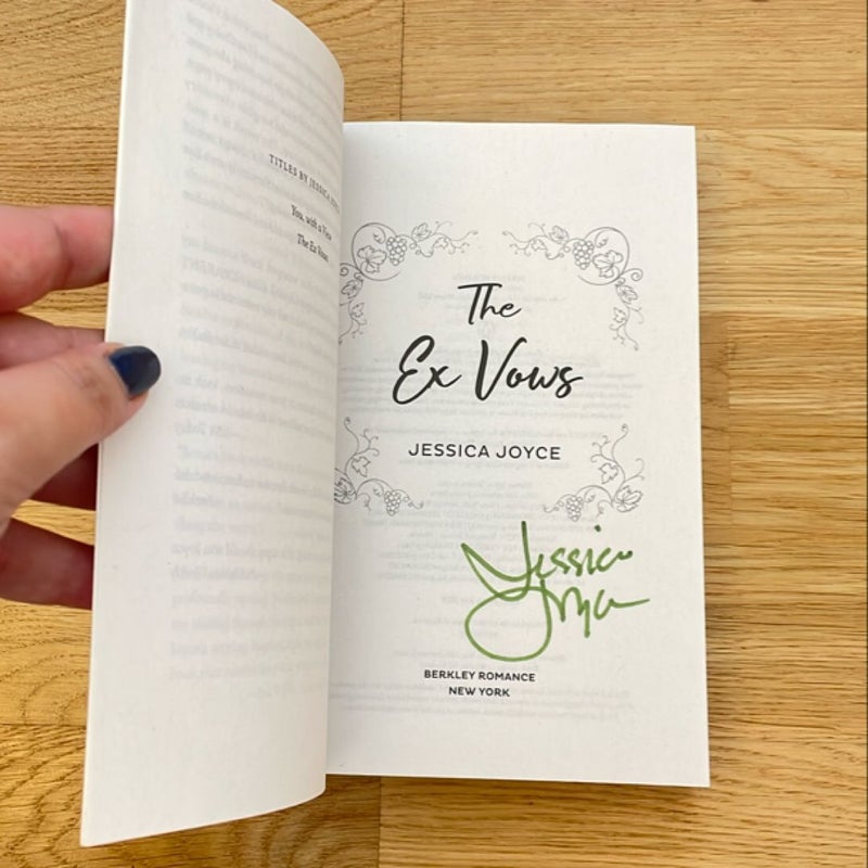 (SIGNED) The Ex Vows