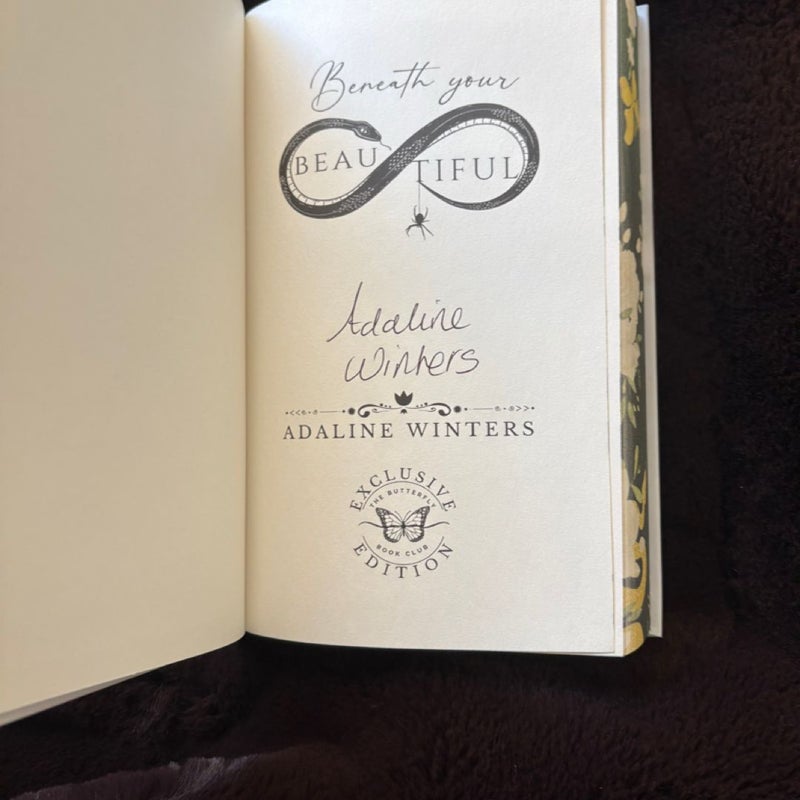 Beneath Your Beautiful (Butterfly Book Club Signed Special Edition)