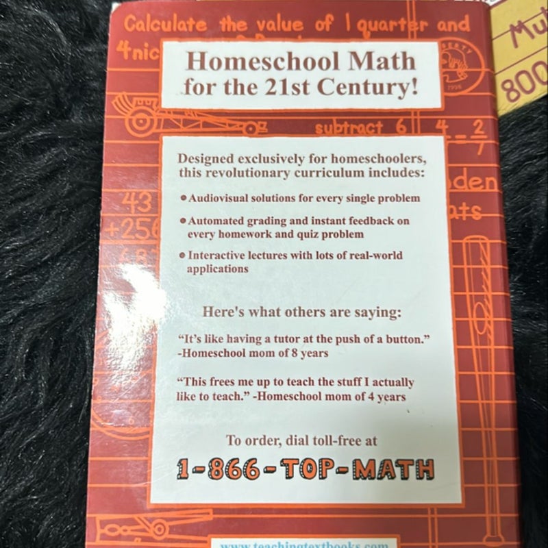 Teaching Textbooks Math 4 CD ROM Set and Answer Booklet