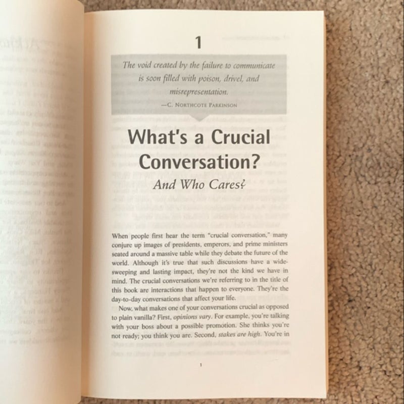 Crucial Conversations: Tools for Talking When Stakes Are High