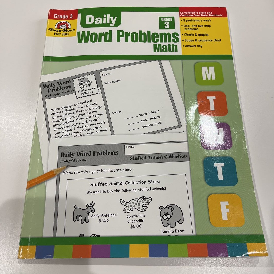 Problems　Paperback　Daily　Word　Publishers,　Evan-Moor　Grade　Educational　by　Pangobooks