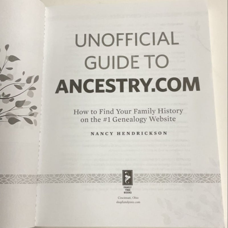 Unofficial Guide to Ancestry. com