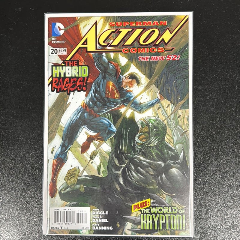 Superman Action Comics The New 52! # 20 2013 The Hybrid Rages DC Comics Krypton