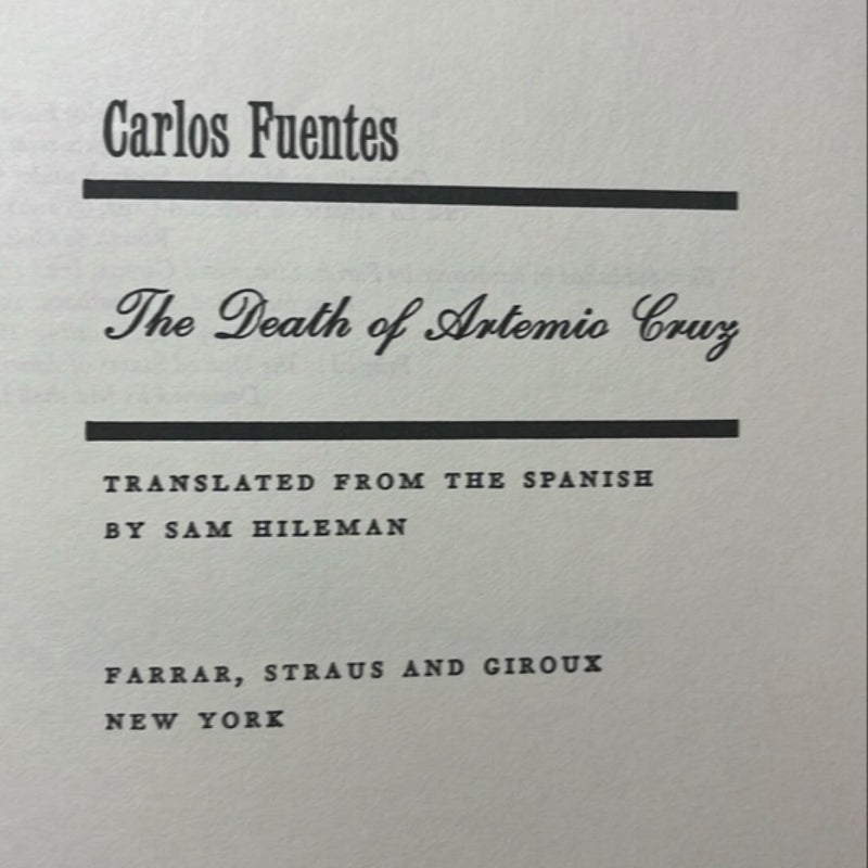 The Death of Artemio Cruz