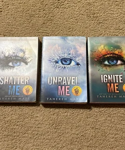 First three books in the shatter me series (First one is signed)
