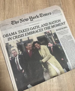 NEW YORK TIMES JAN 21 2009 OBAMA Innaugural 