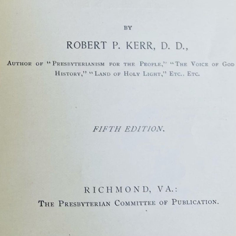 The People's History Of Presbyterianism In All Ages