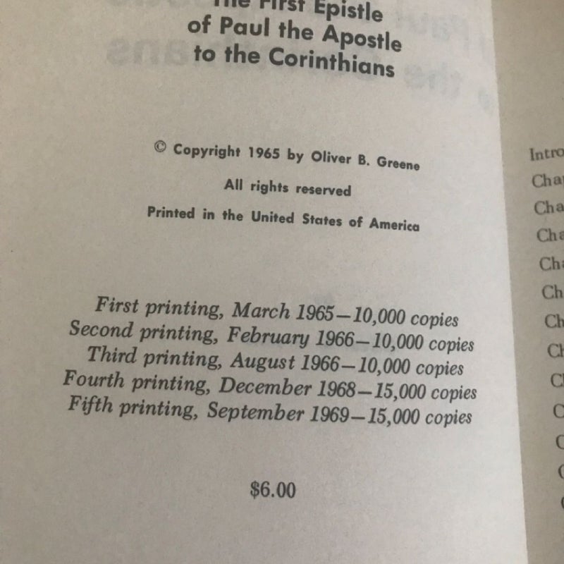 The First Epistle Of Paul The Apostle To The Corinthians; The Gospel Hour, Inc.