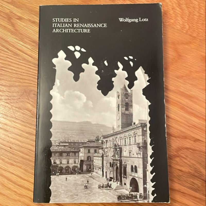 Studies in Italian Renaissance Architecture