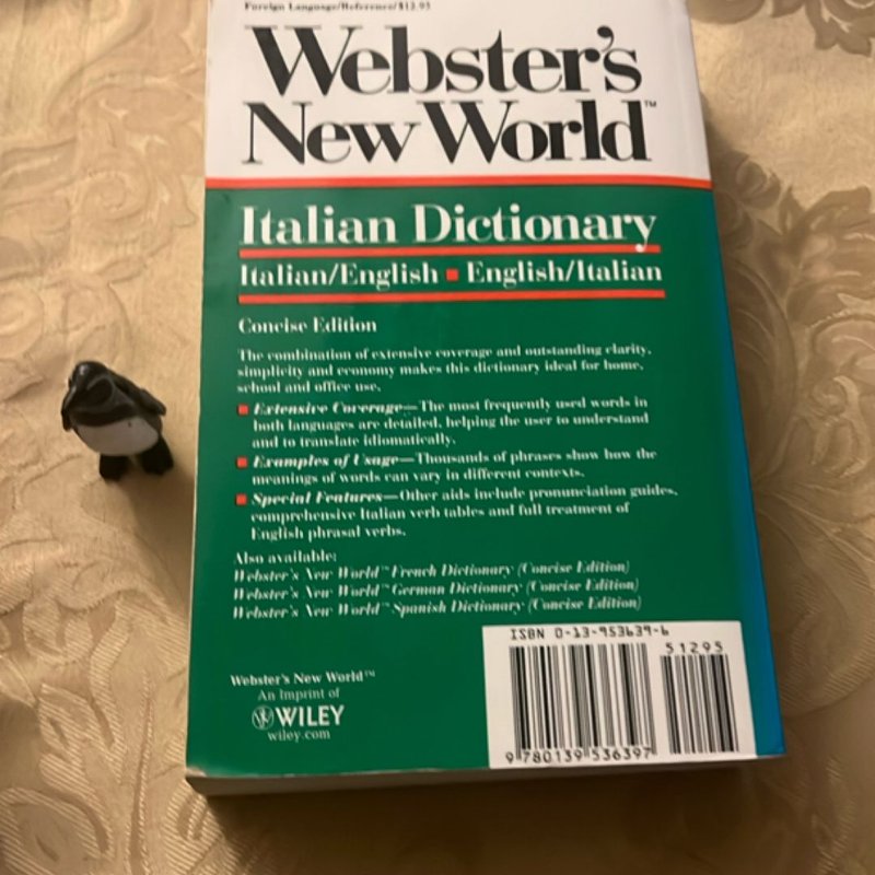 Webster's New World Italian Dictionary by Webster's New World Staff ...