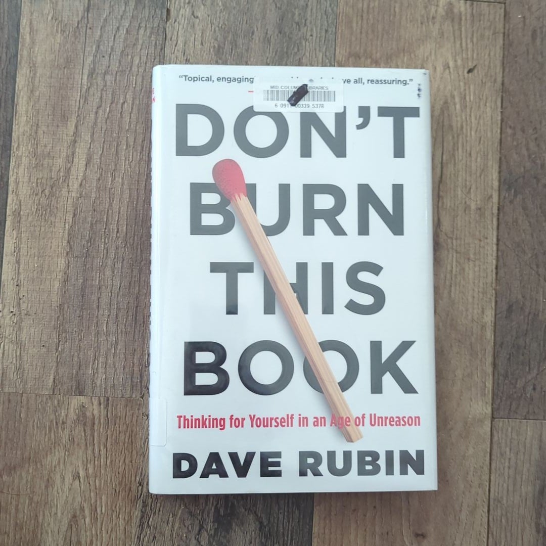 Don't Burn This Book by Dave Rubin, Hardcover Pangobooks