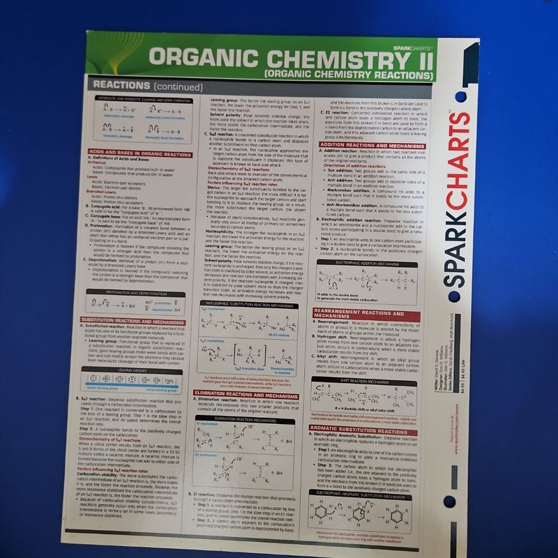 SparkCharts Organic Chemistry II