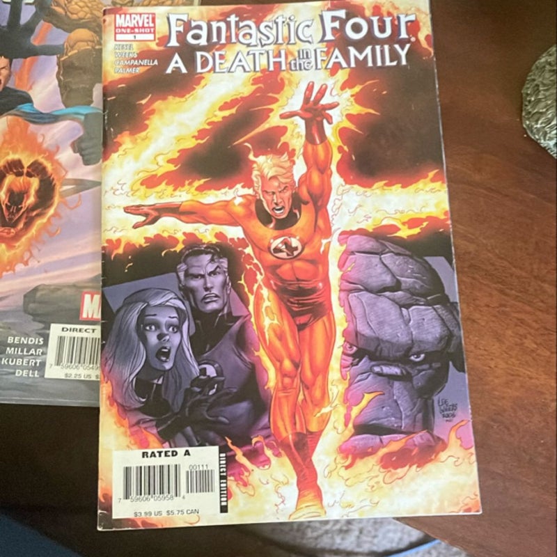 3 Fantastic four comics and 1 X-Men 