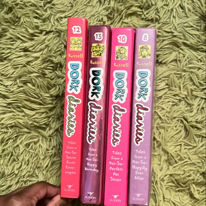 Dork Diaries Books 8, 10, 12, 13
