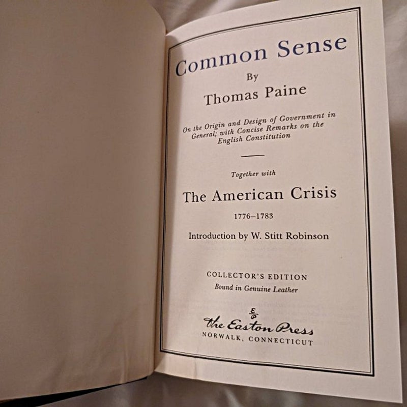 Common Sense Easton Press Edition 