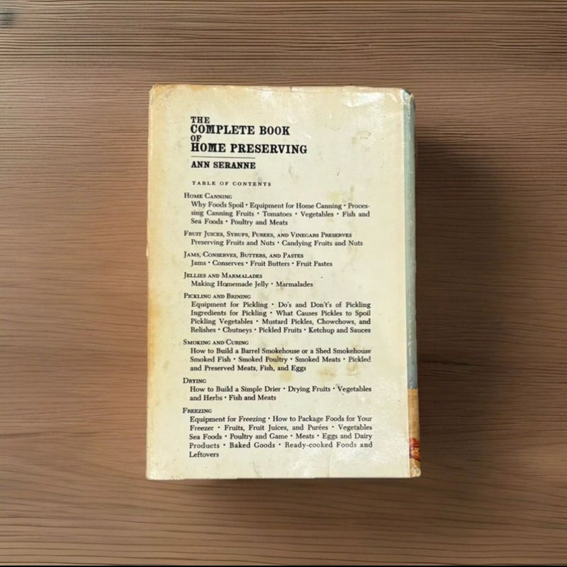 The Complete Book of Home Preserving Ann Seranne 1955 Canning Recipe Cookbook