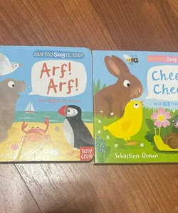 Set of 2 Can You Say It Too Children’s Board Books