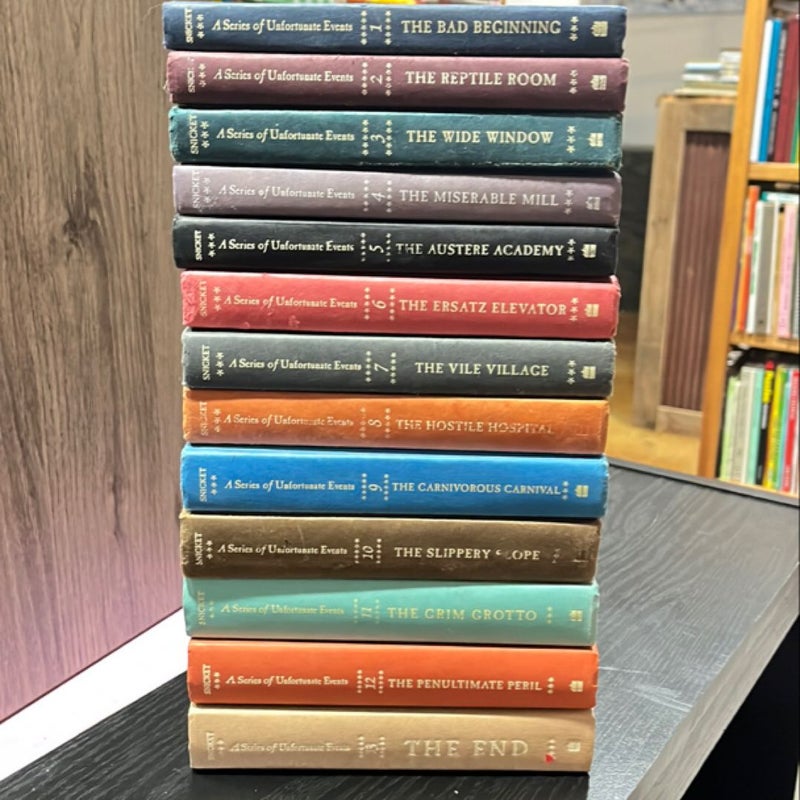 A Series of Unfortunate Events books 1-13 hardback