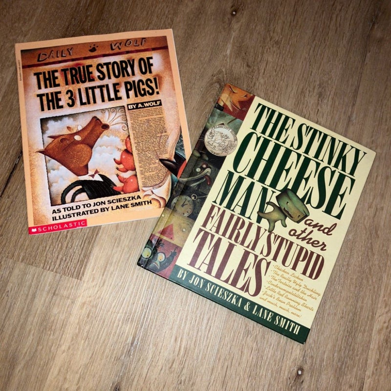 Bundle! The Stinky Cheese Man&Other Fairly Stupid Tales” AND “The True Story of the Three Little Pigs!”