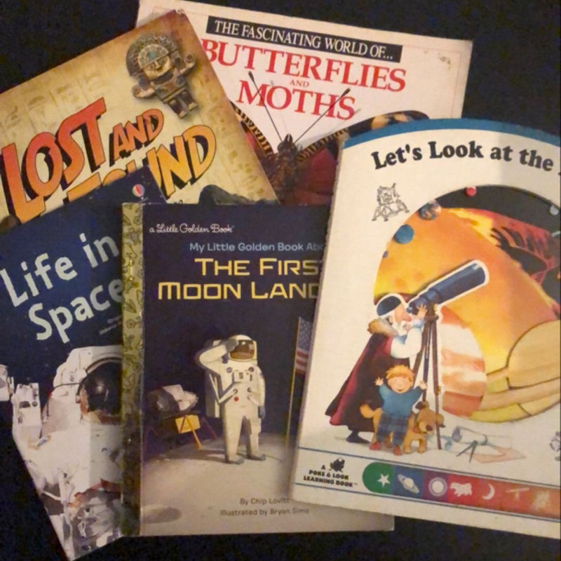 Reading Bundle of 5 books including Let's Look at the Planets