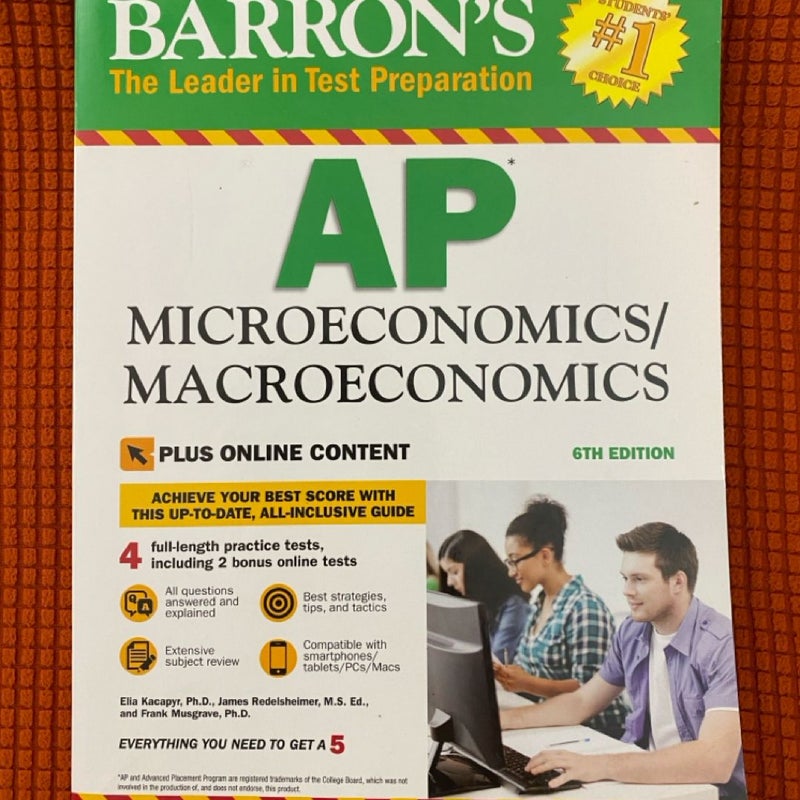 Barron Advanced Placement (AP) Microeconomics/Macroeconomics Prep, 6th Ed 2018