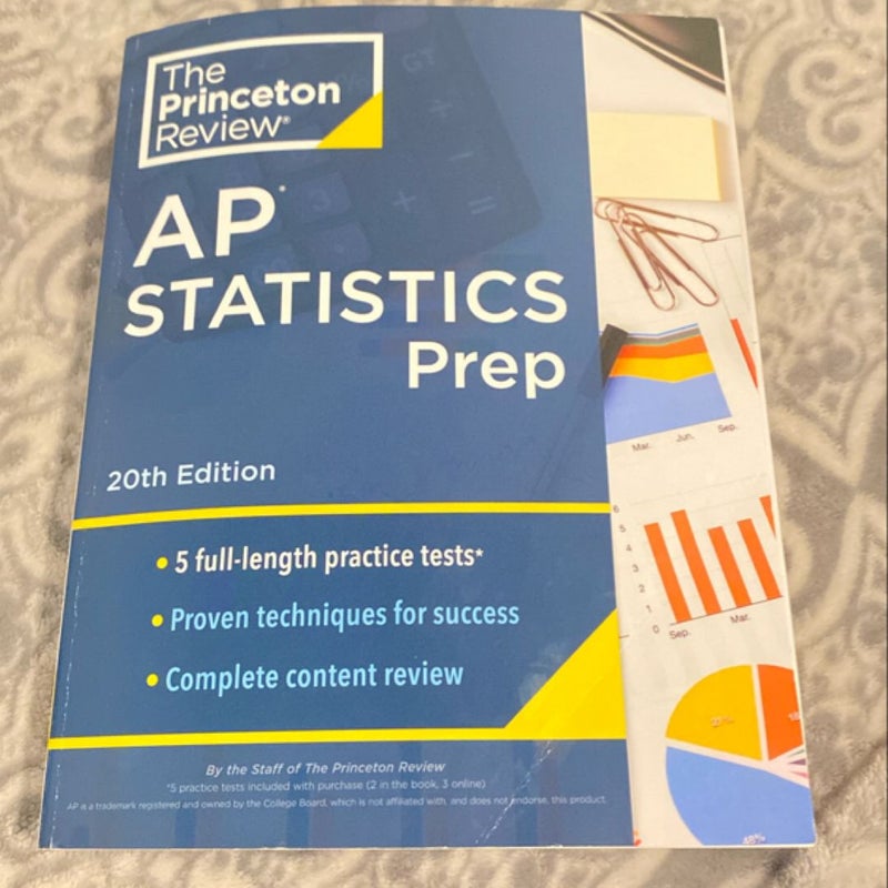 Princeton Review AP Statistics Prep, 20th Edition