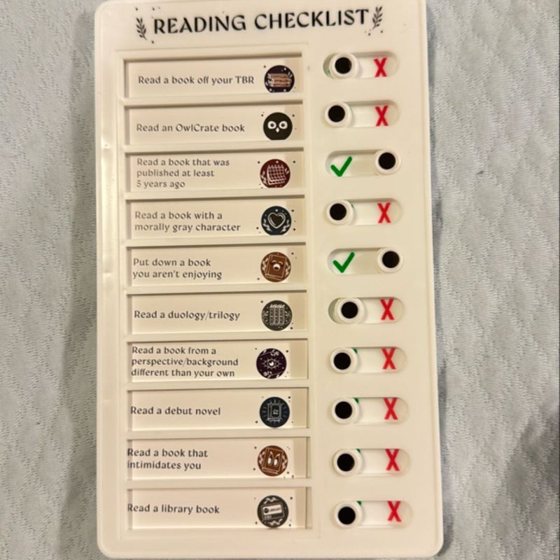 Reading Checklist