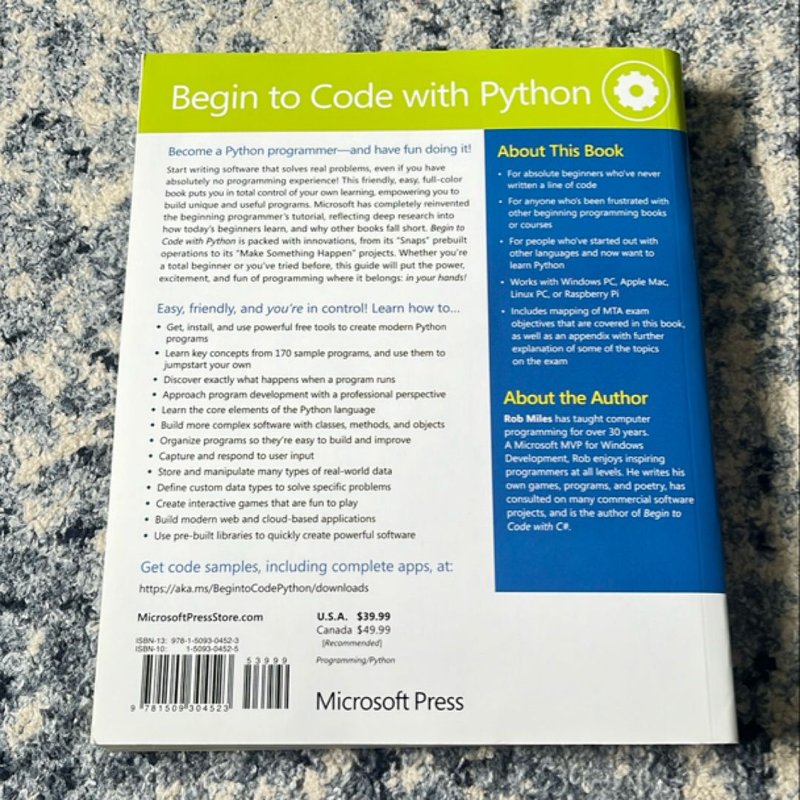 Begin to Code with Python by Rob Miles, Paperback | Pangobooks