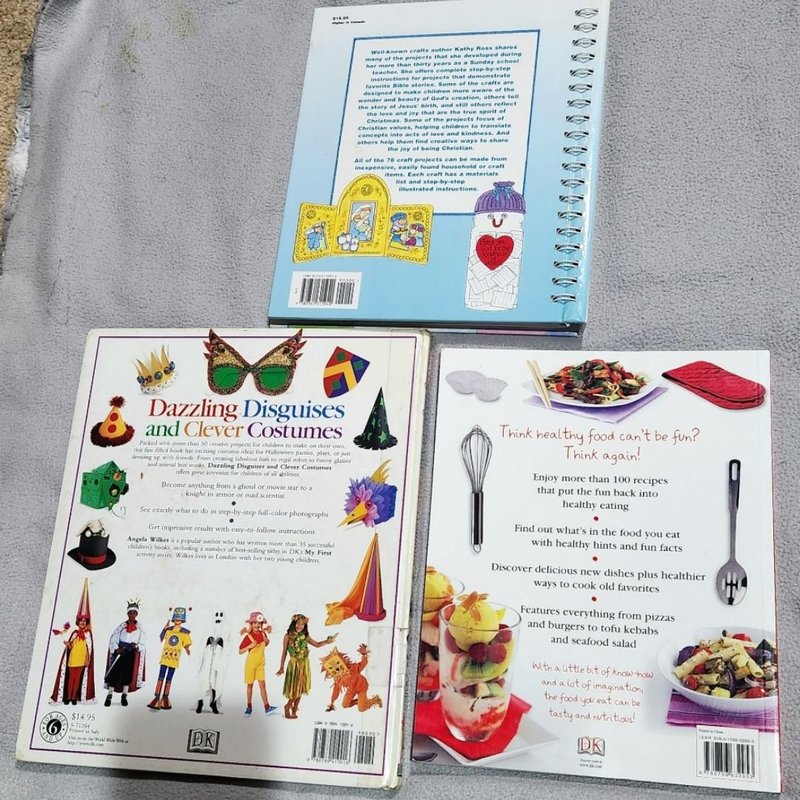 Dazzling Disguises abs Clever Costumes, Kids fun & healthy Cookbook, The Big Book of Christian Crafts