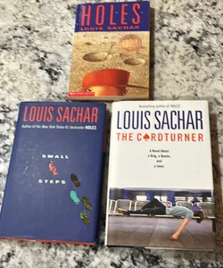 3 Book Louis Sachar Lot: Holes / Small Steps / The Card Turner